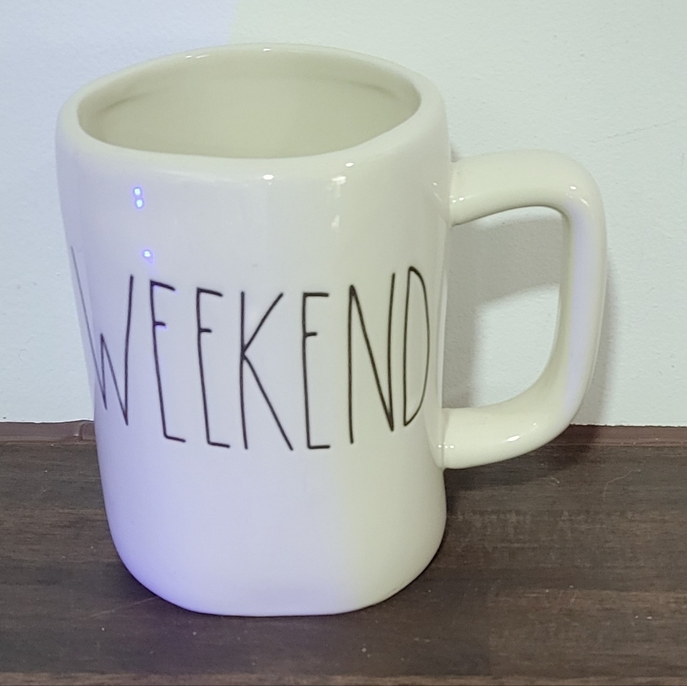 *USED* Rae Dunn Cream Mug - Weekend